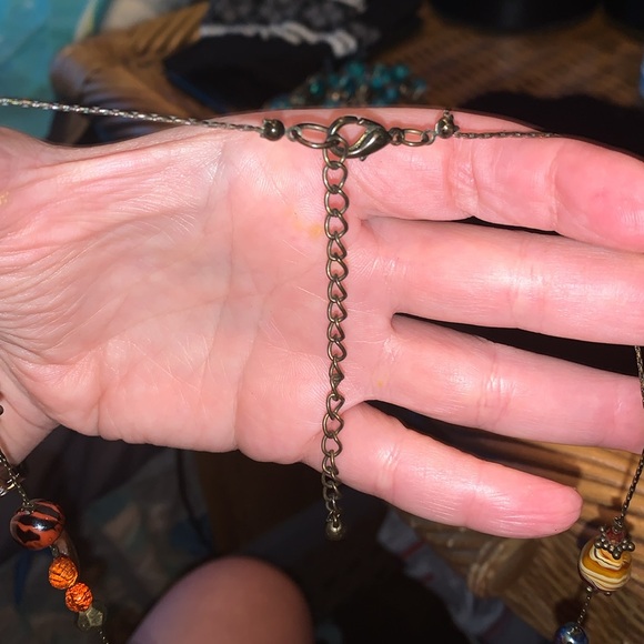 Vintage Glass, crystal and beaded necklace - Picture 5 of 6